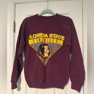Vintage 90s Florida State Seminoles Sweatshirt Maroon